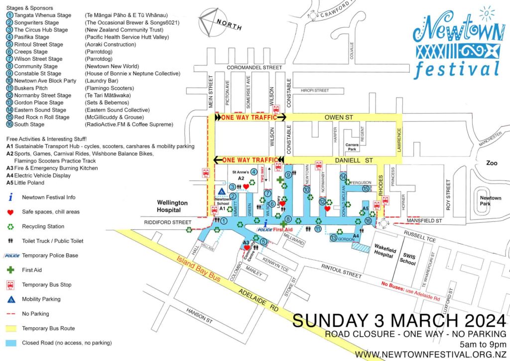 Road Closure Map Newtown festival